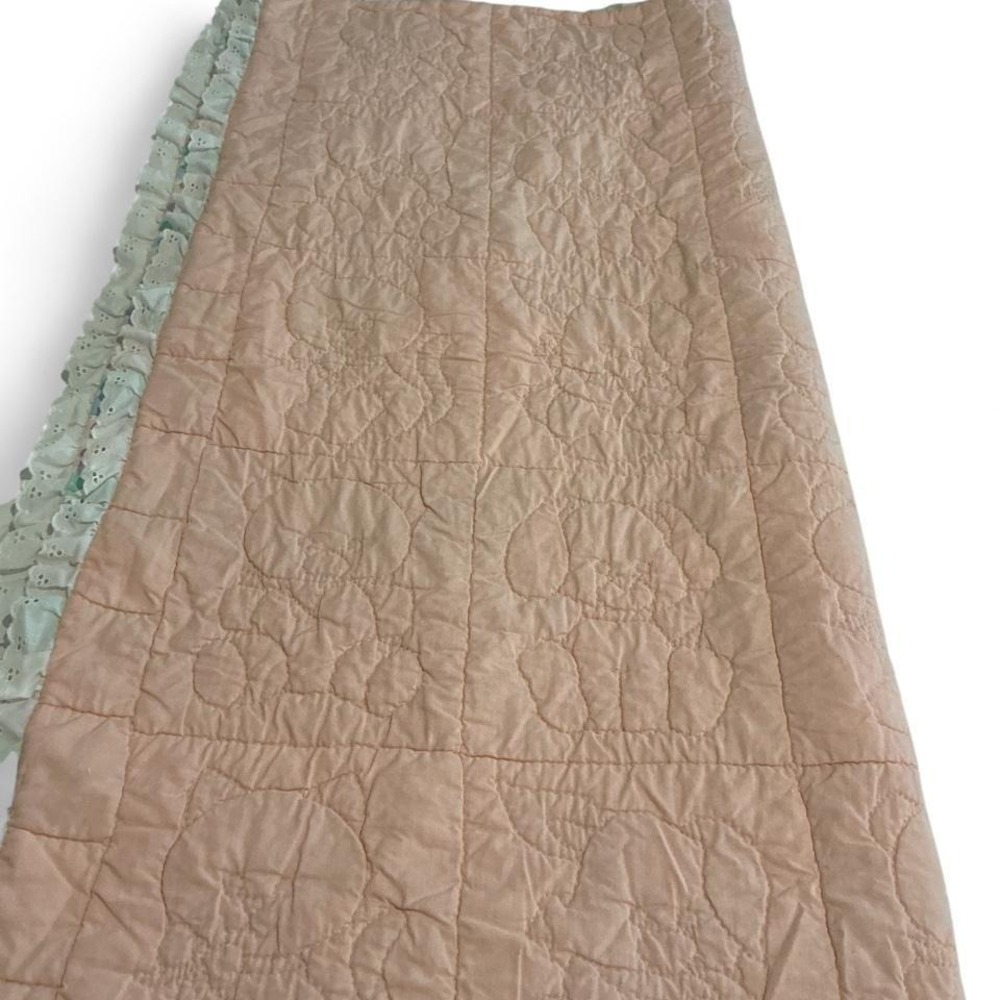 Unbranded Quilted Baby Blanket Kids OS Multicolor Excellent Vintage Animals Lace - Picture 5 of 7
